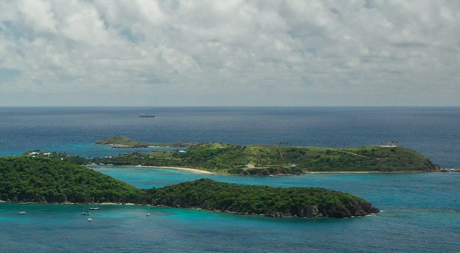Little St. James, the island Epstein bought in 1998, in a drone photograph produced by the U.S. Virgin Islands government for House investigators.