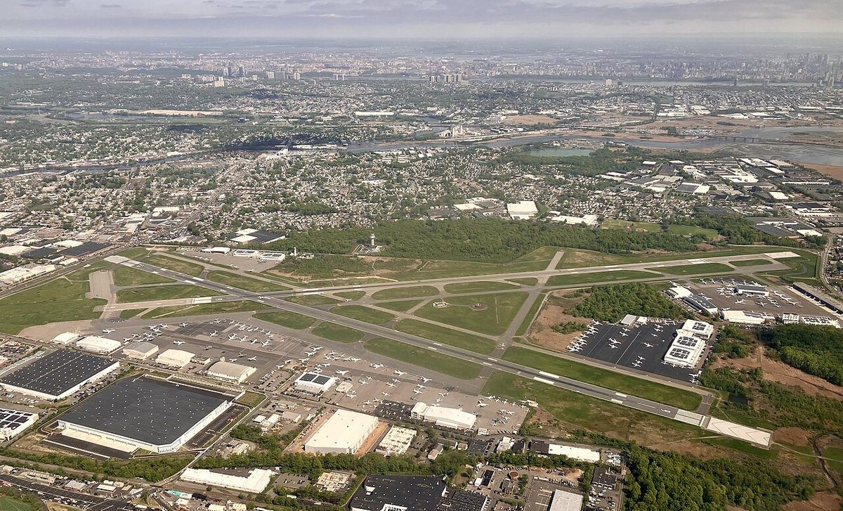 Teterboro Airport, New Jersey, where Epstein was arrested on 6 July 2019.