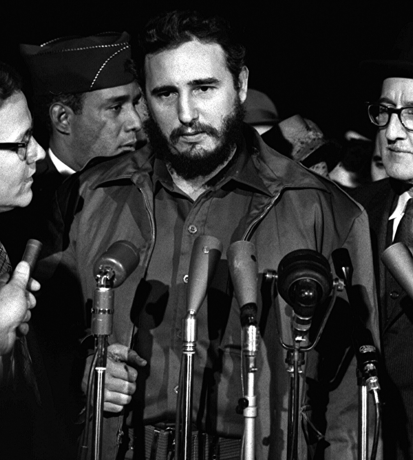 Fidel Castro at MATS Terminal, Washington, 1959.