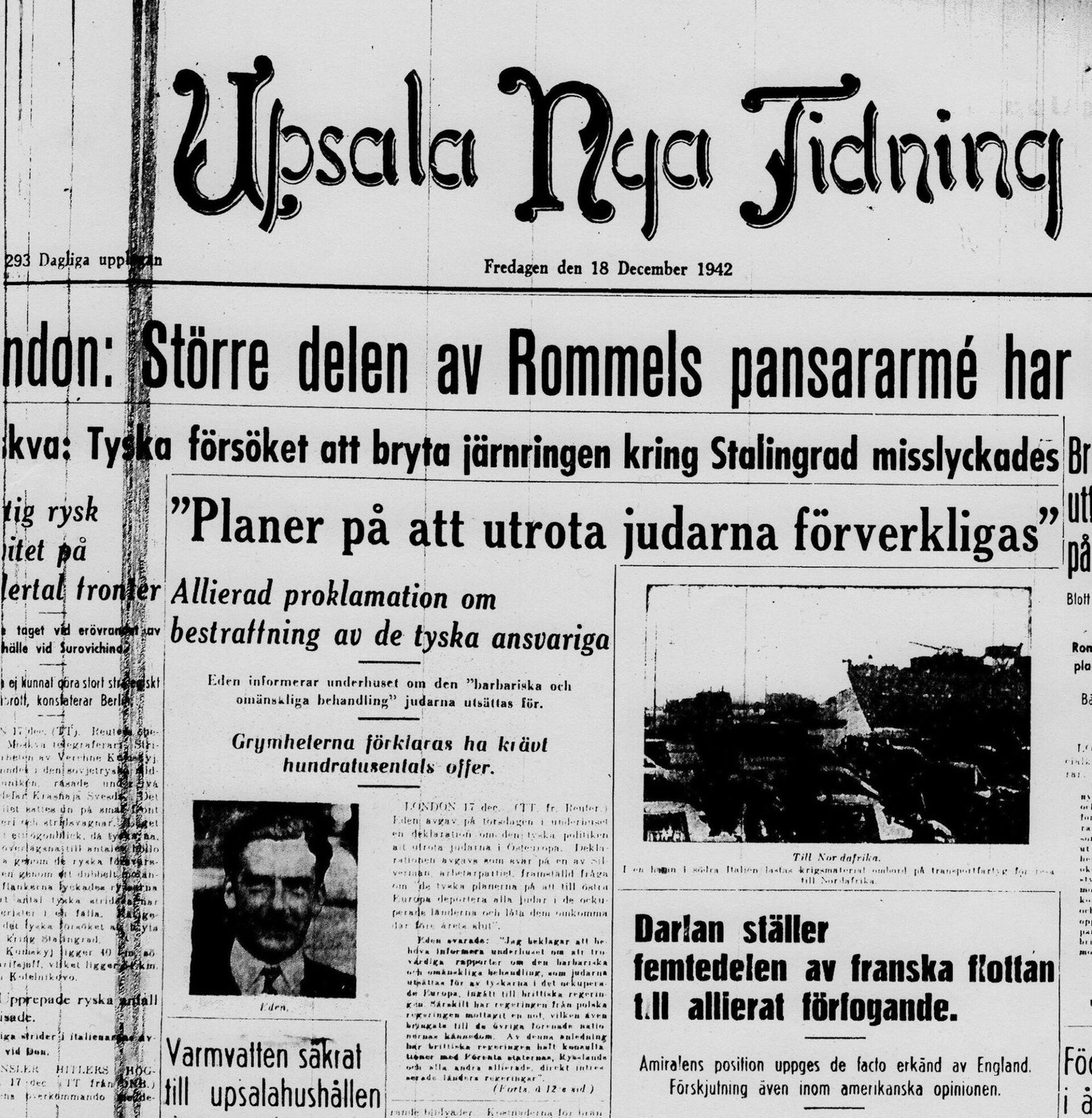 Wartime newspaper page from December 1942 era press ecology