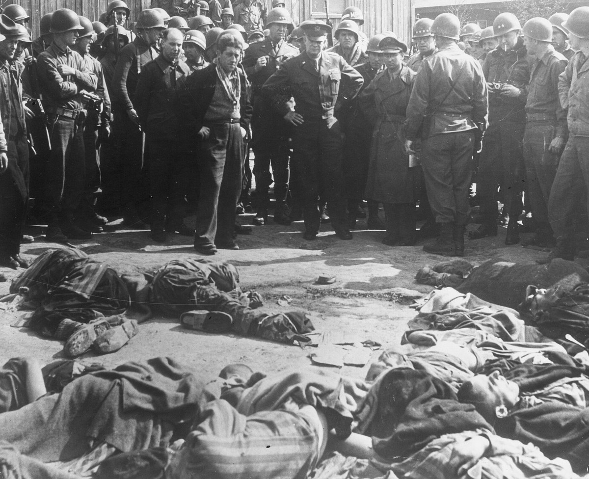 General Eisenhower at a liberated concentration camp