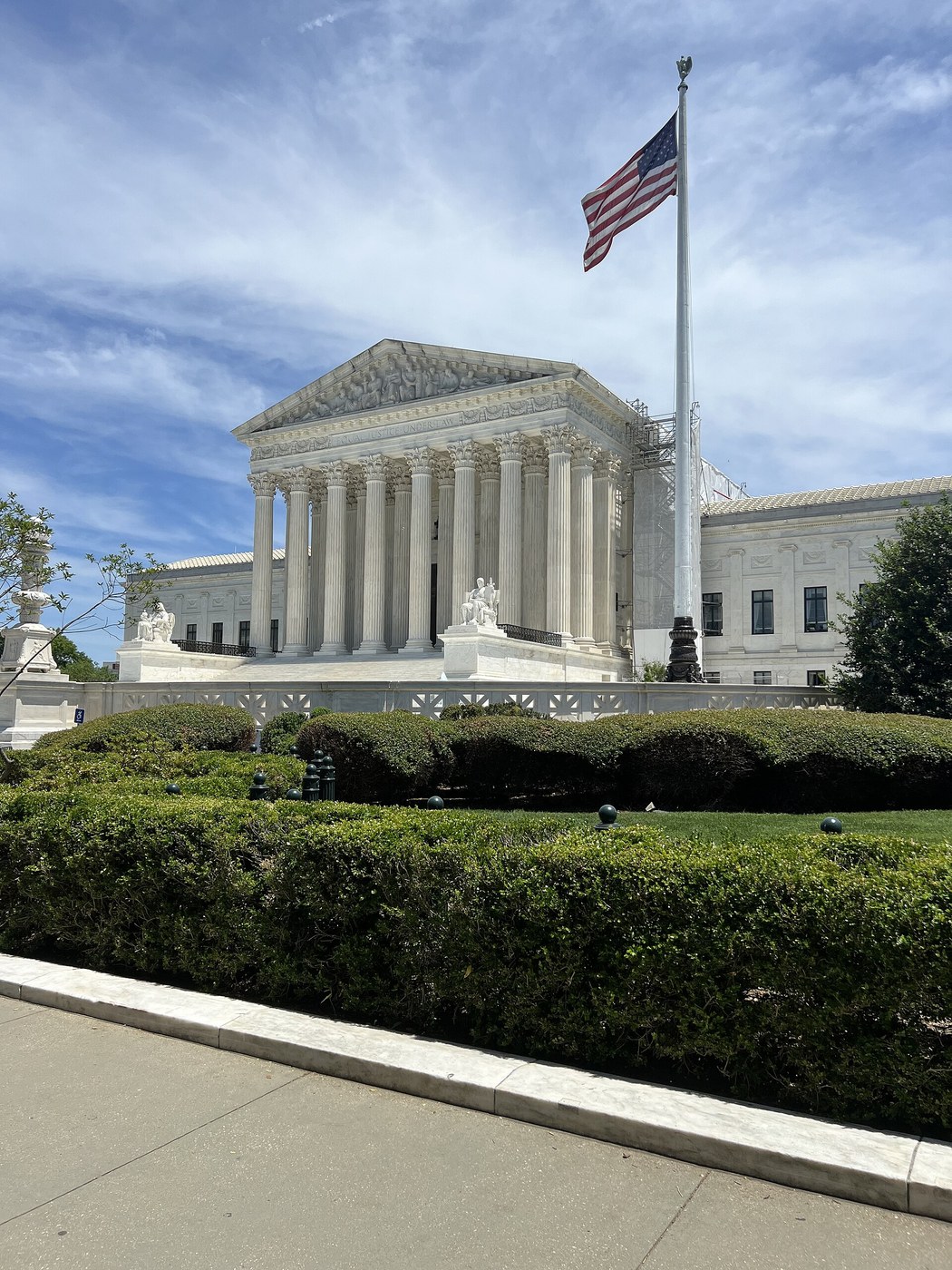 The Supreme Court building — destination of the prior-restraint race.