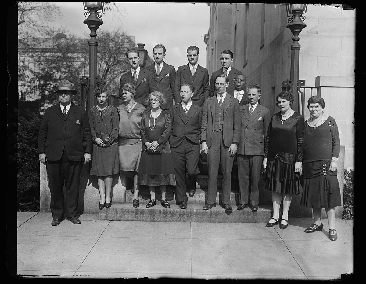 The jury that found Albert Fall guilty of taking a $100,000 bribe, 1929.