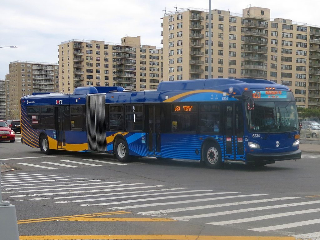 MTA articulated bus on a Queens route.